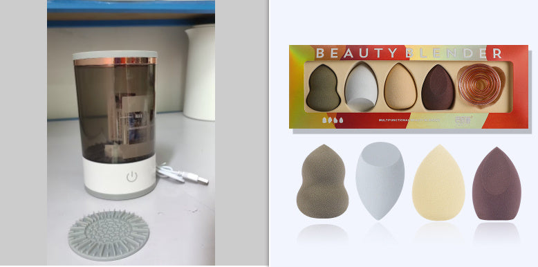 Automatic Cosmetic Brush Cleaning Tool