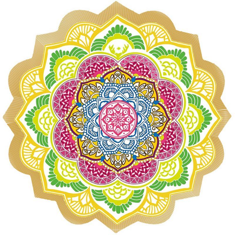 Polygon Printing Tassel Yoga Mat