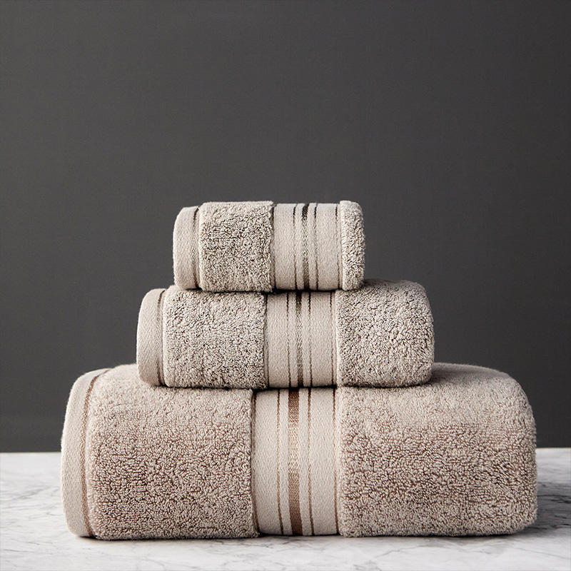 Pure Color Thick Cotton Bath Towel Set Towel