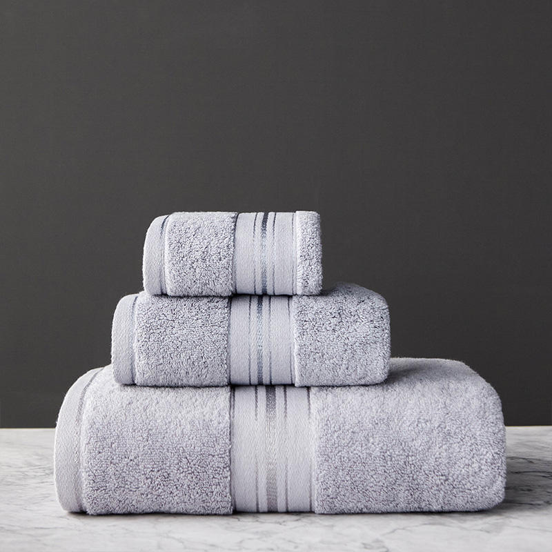 Pure Color Thick Cotton Bath Towel Set Towel