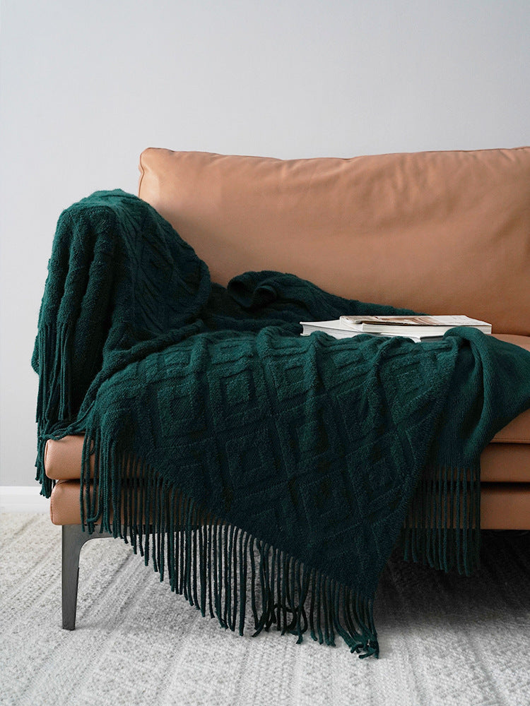 Jacquard Knitted Bed Tail Blanket