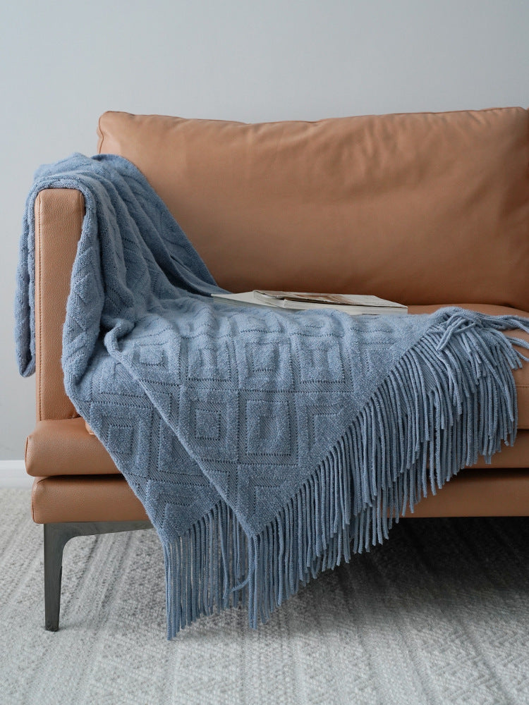 Jacquard Knitted Bed Tail Blanket