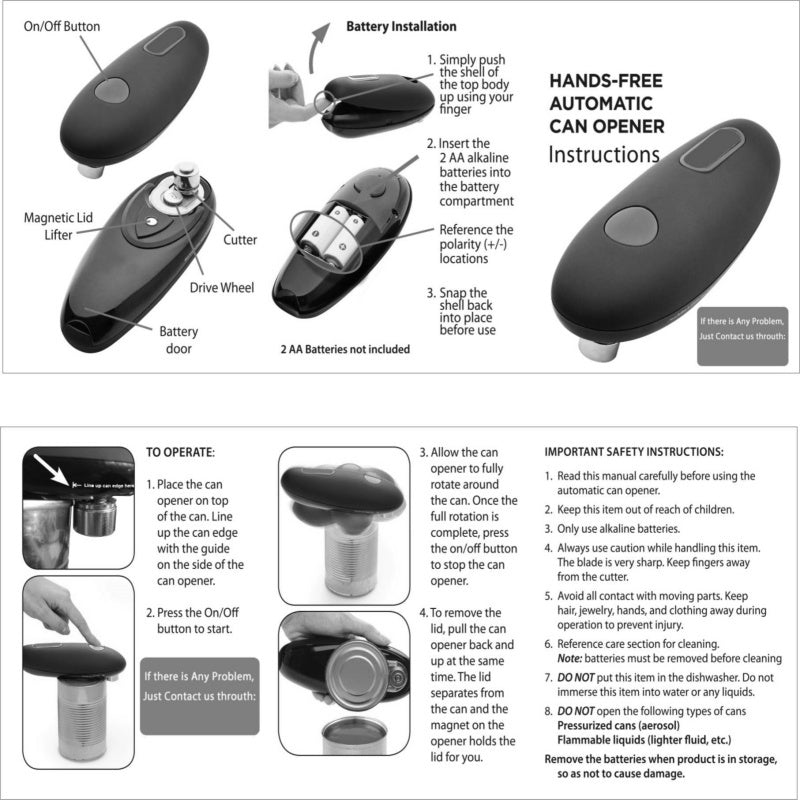 Portable Electric Can Opener
