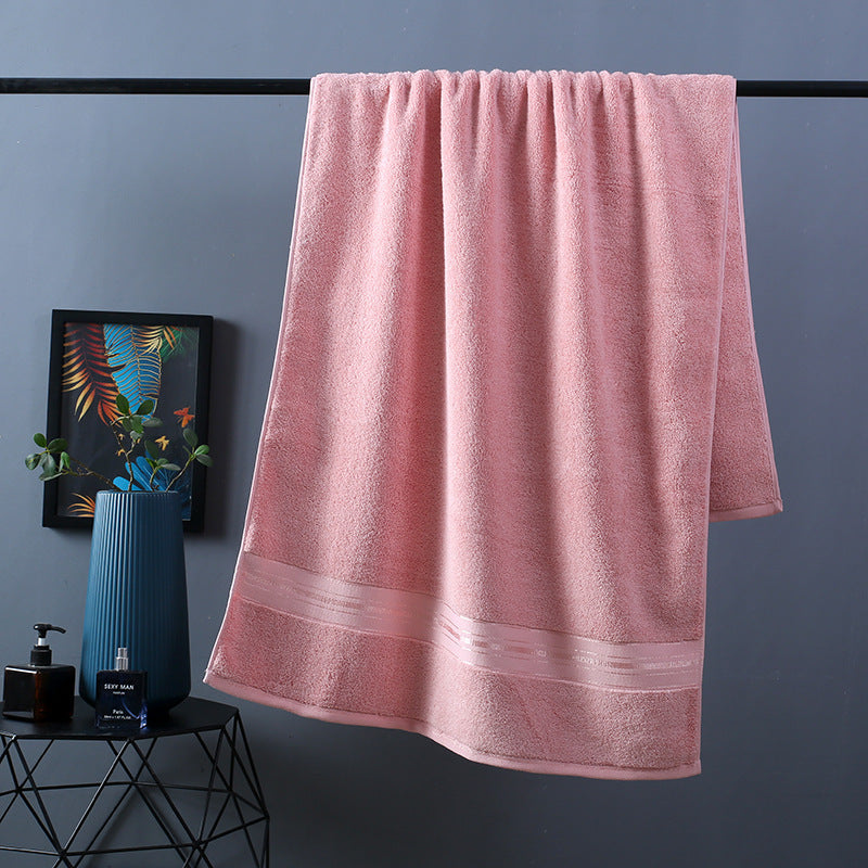 Pure Color Thick Cotton Bath Towel Set Towel