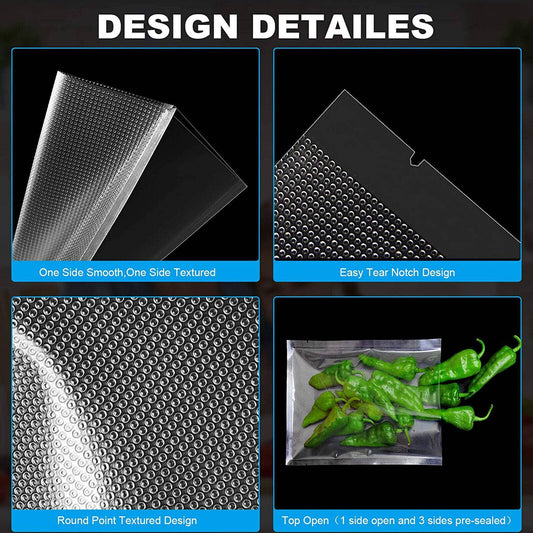 Vacuum Sealer Bags Precut Food Storage