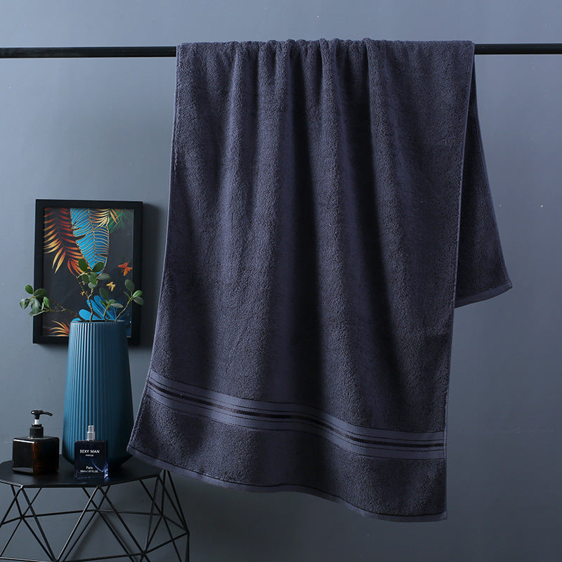 Pure Color Thick Cotton Bath Towel Set Towel