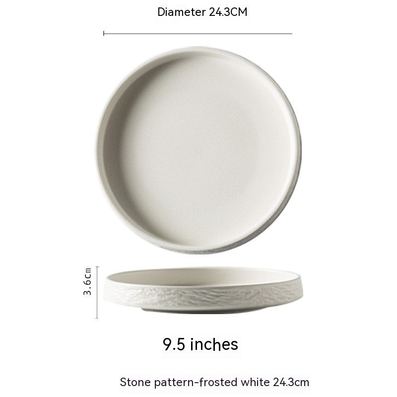 Ceramic Round Tray Japanese Style Tableware