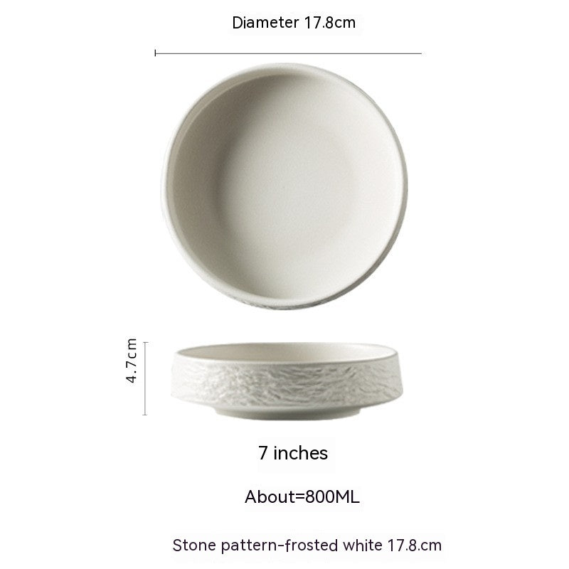 Ceramic Round Tray Japanese Style Tableware
