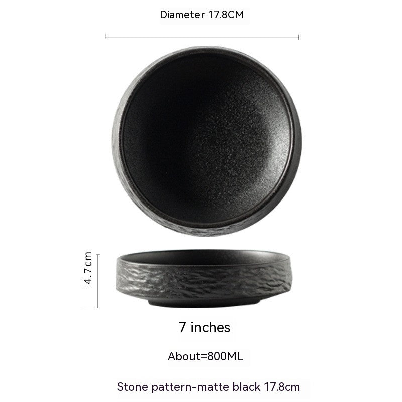 Ceramic Round Tray Japanese Style Tableware