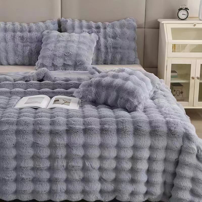 Polyester Bubble Velvet Thickened Blanket