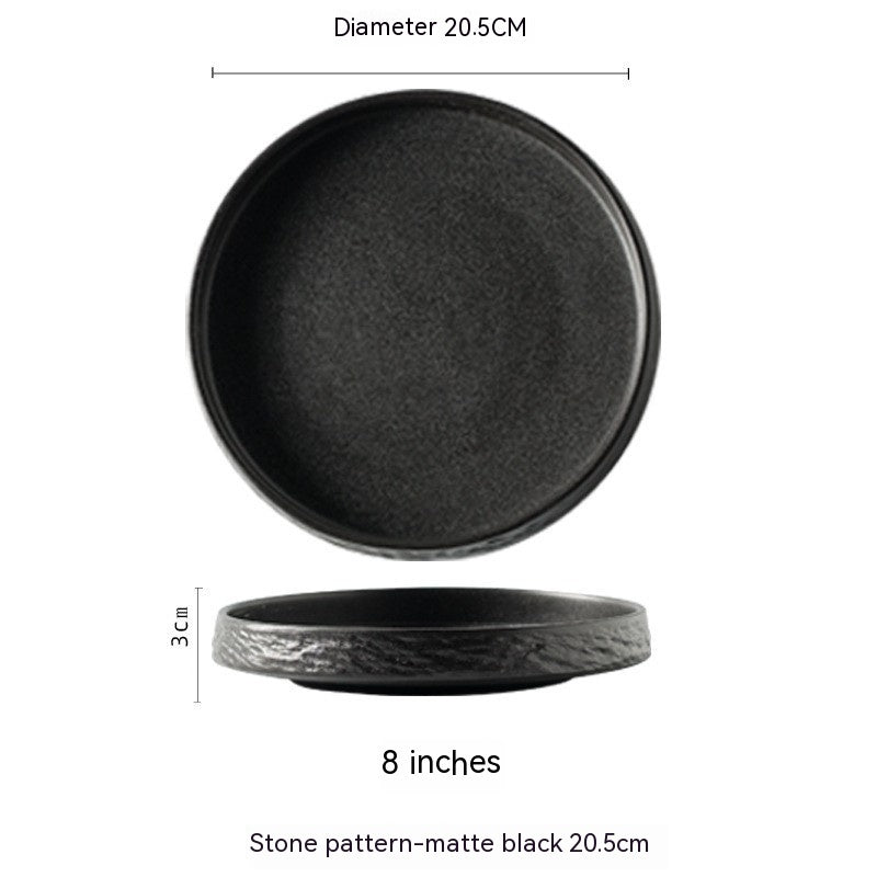Ceramic Round Tray Japanese Style Tableware