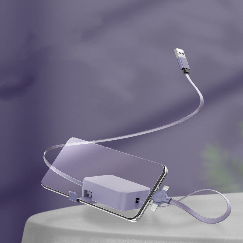 4-In-1 Retractable USB Cable with Phone Stand