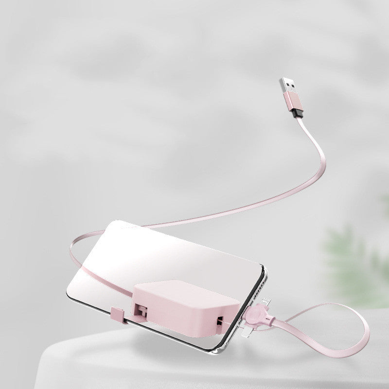 4-In-1 Retractable USB Cable with Phone Stand