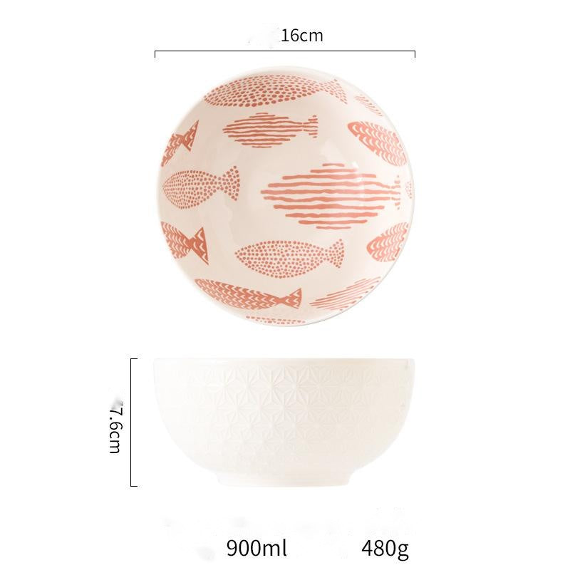 Japanese style underglaze ceramic tableware