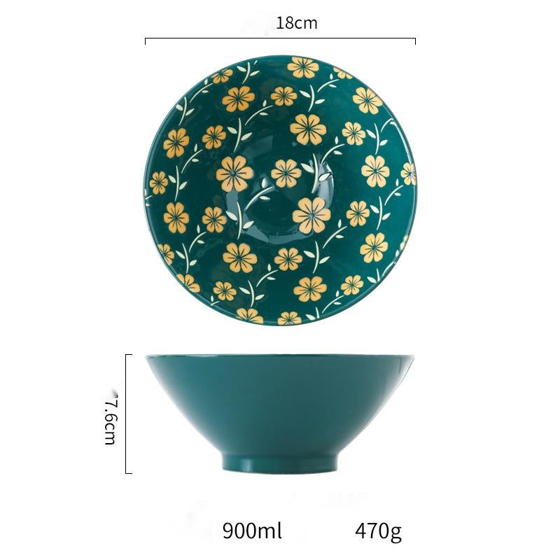 Japanese style underglaze ceramic tableware