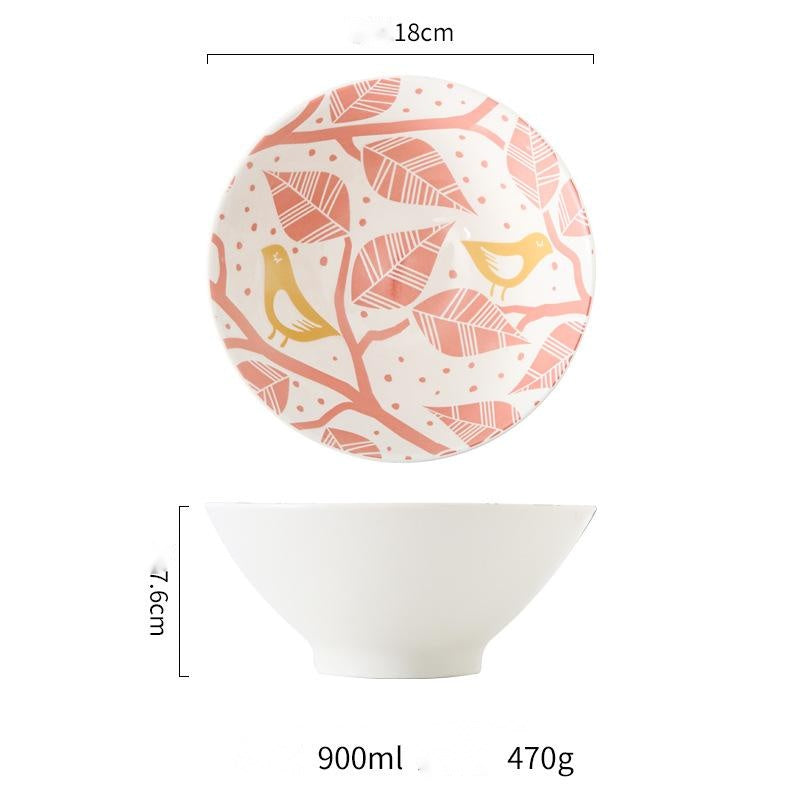 Japanese style underglaze ceramic tableware