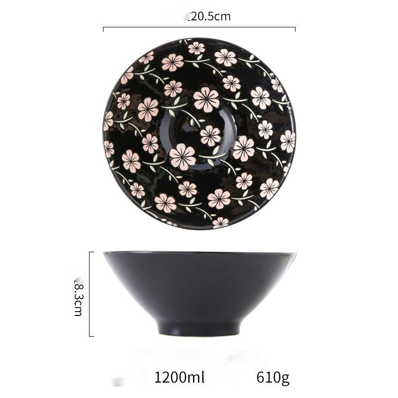 Japanese style underglaze ceramic tableware