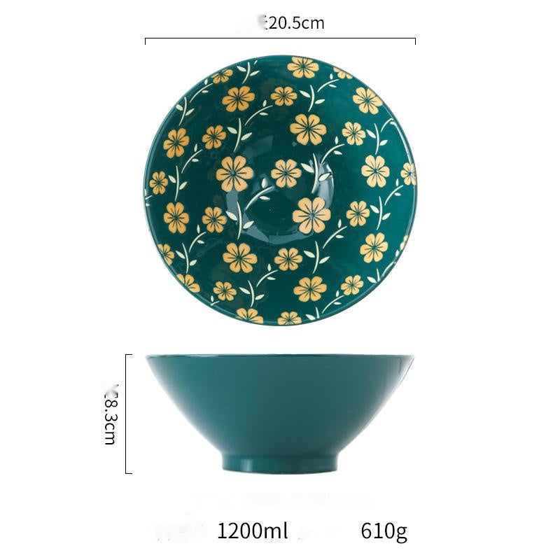 Japanese style underglaze ceramic tableware