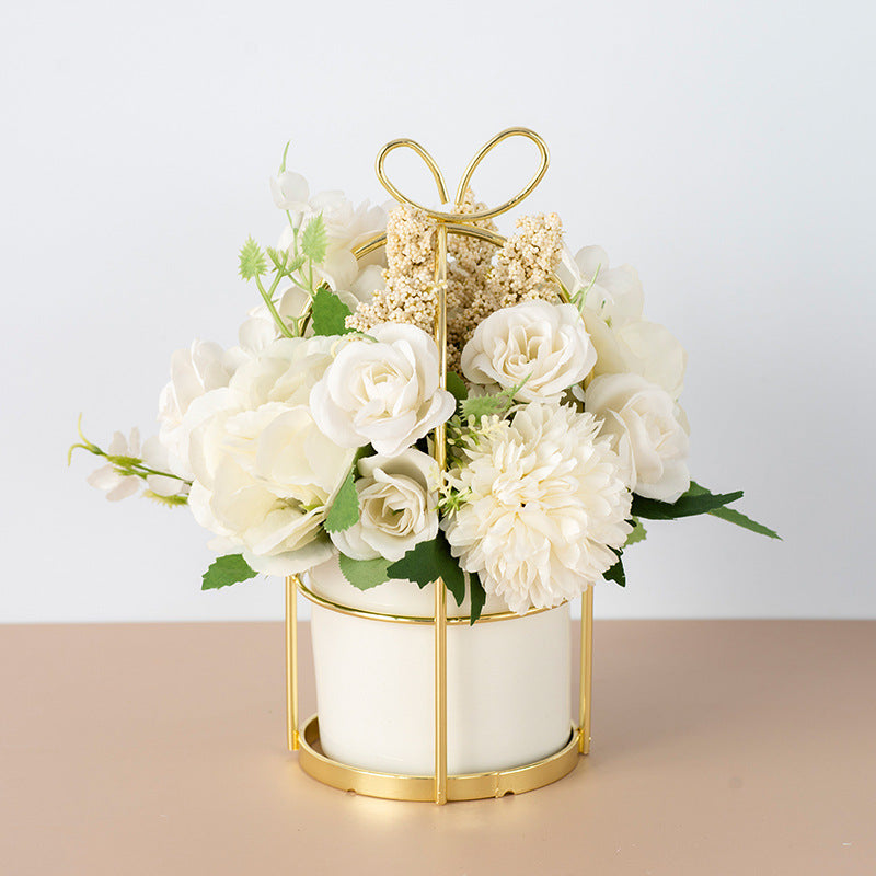 Small Potted Plants Flower Bouquet Simulation