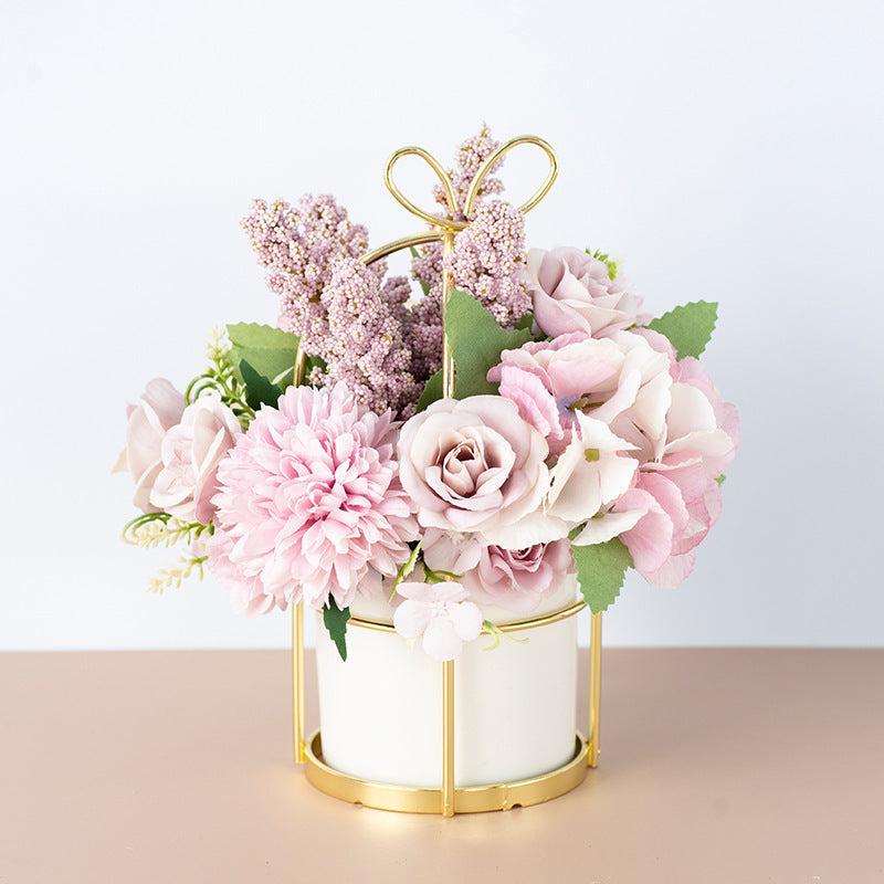 Small Potted Plants Flower Bouquet Simulation