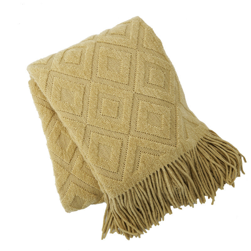 Jacquard Knitted Bed Tail Blanket