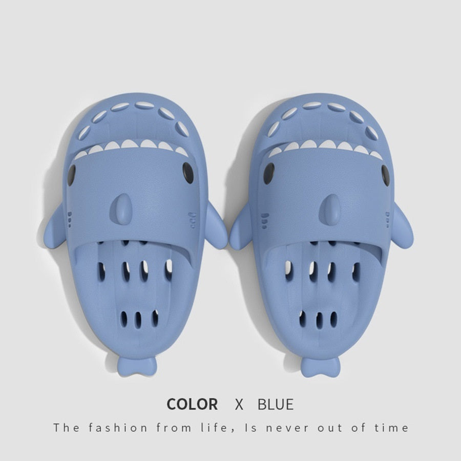 Shark Slippers With Drain Holes Beach and Outdoor