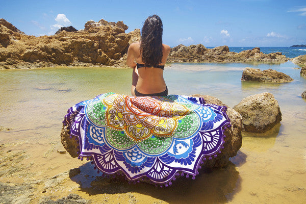 Polygon Printing Tassel Yoga Mat