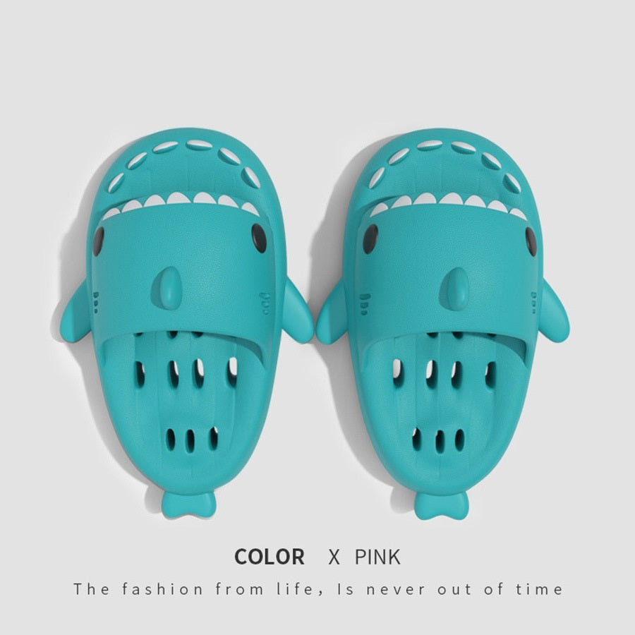 Shark Slippers With Drain Holes Beach and Outdoor