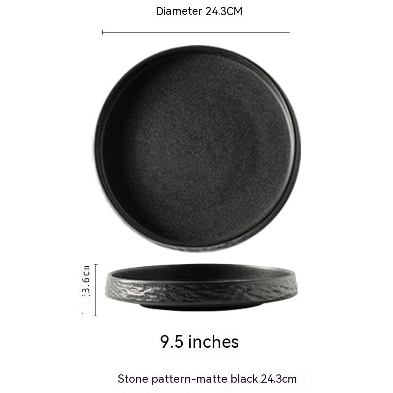 Ceramic Round Tray Japanese Style Tableware
