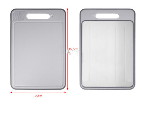 Double-side Cutting Board With Defrosting Function and Knife Sharpener