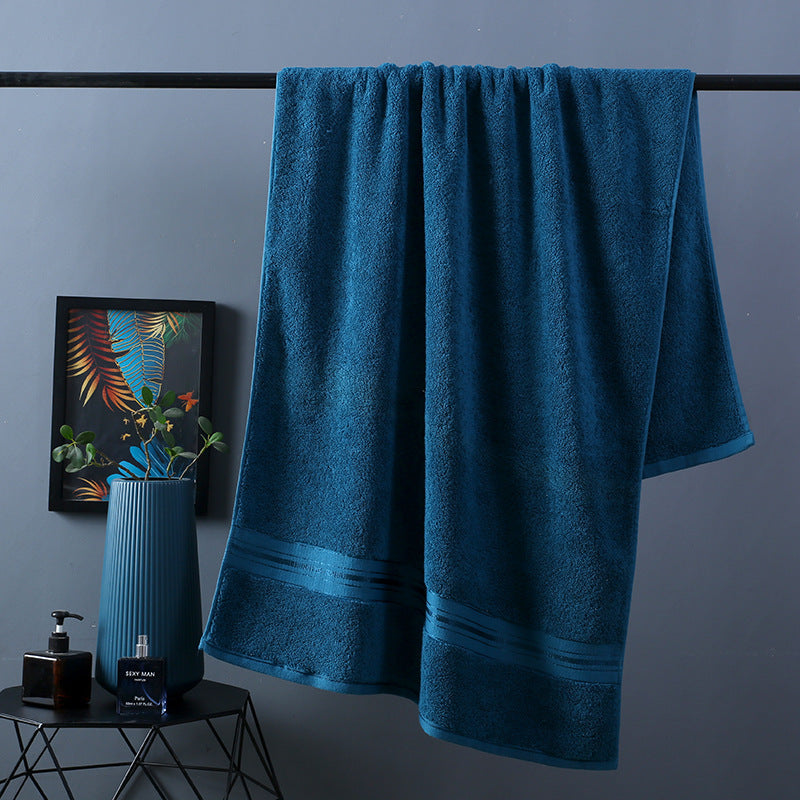 Pure Color Thick Cotton Bath Towel Set Towel