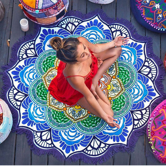 Polygon Printing Tassel Yoga Mat
