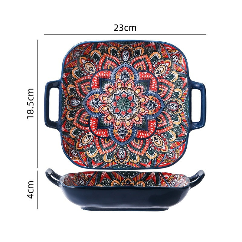Bohemian Antique Hand-painted Ceramic Tableware