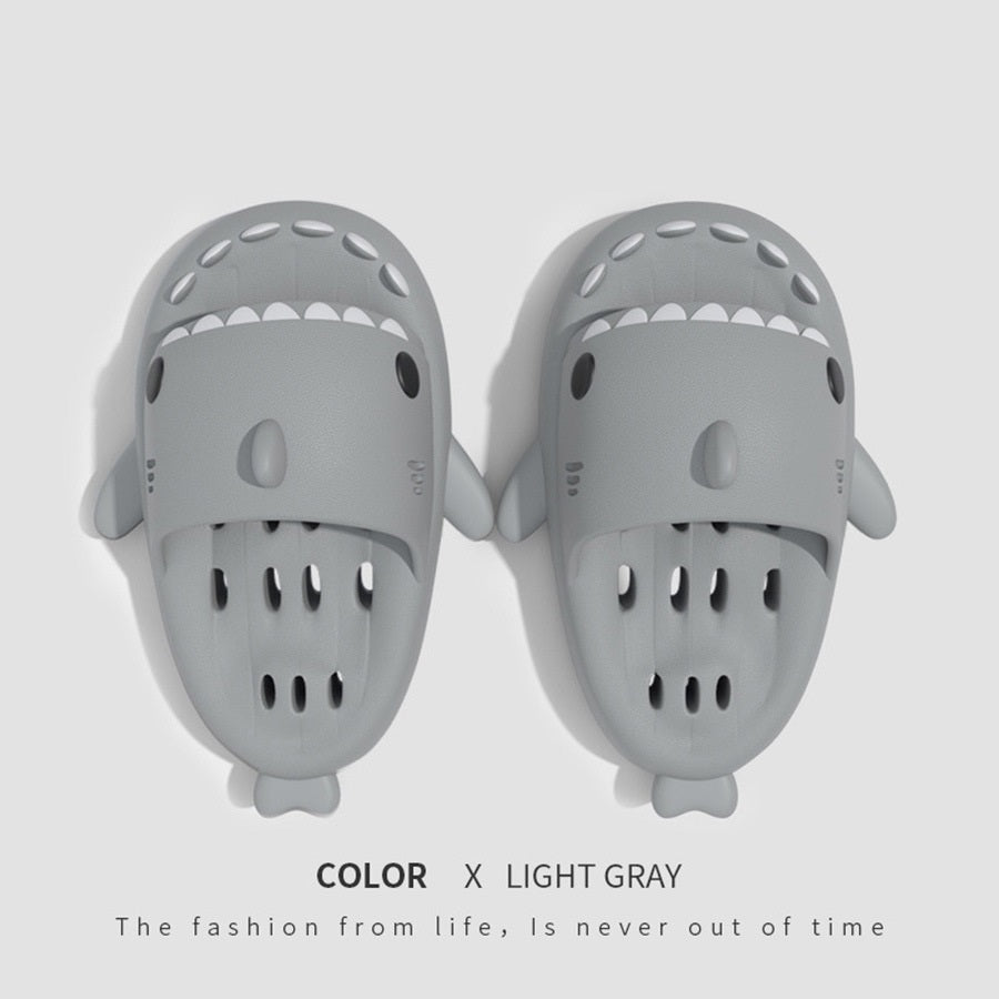 Shark Slippers With Drain Holes Beach and Outdoor