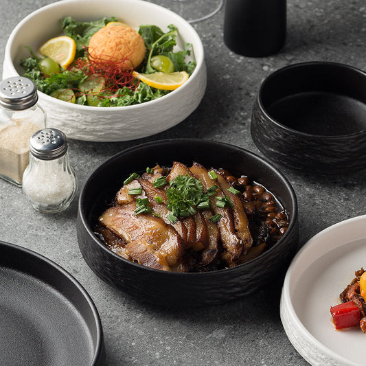 Ceramic Round Tray Japanese Style Tableware