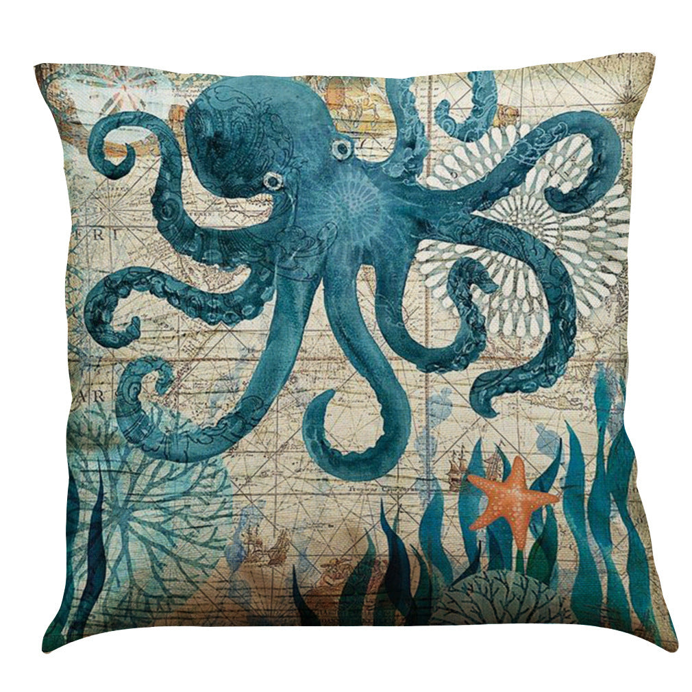 Cushion Covers Sea Turtle Printed Throw Pillow