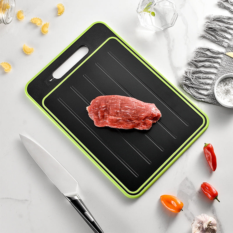 Double-side Cutting Board With Defrosting Function and Knife Sharpener