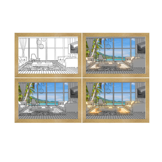 Illuminated Picture LED Decorative Light Bedside Picture Frame