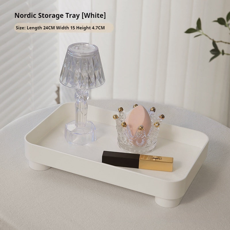Decorative Tray - White and Wooden