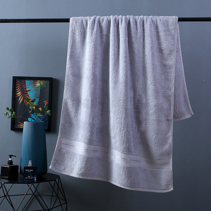 Pure Color Thick Cotton Bath Towel Set Towel