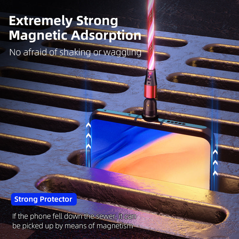 540 Rotate Luminous Magnetic Cable Fast Charging